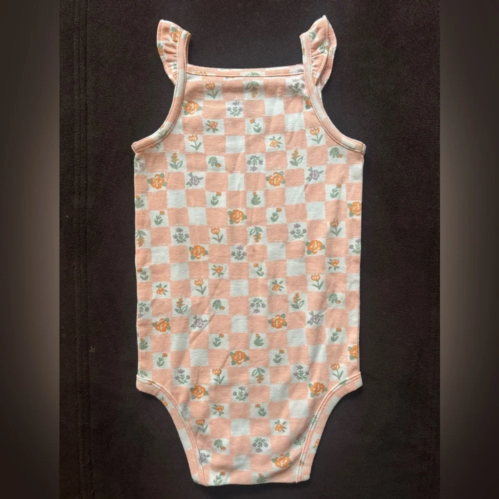 Carter's Peachy Ruffle Sleeveless Onesie 2 Pack